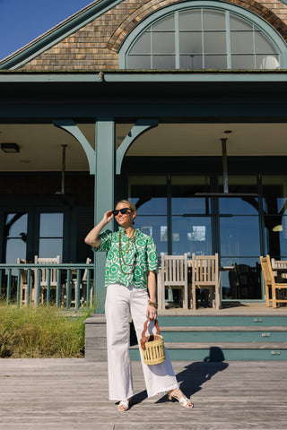 Merryn Top in Emerald Vine Embroidery