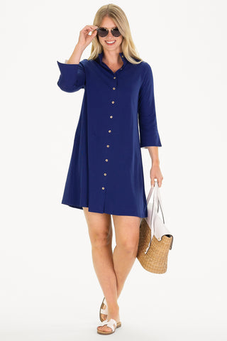 The Oaklee Dress in Royal Navy