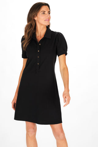 Palmer Polo Dress in Black