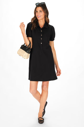 Women's Palmer Polo Dress in Black