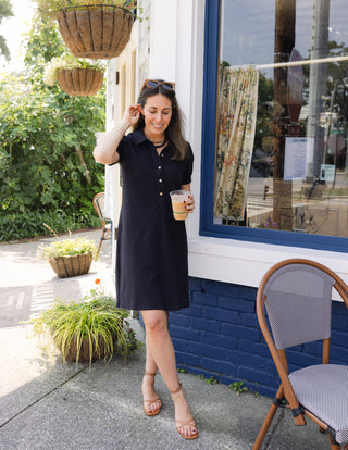 Palmer Polo Dress in Black