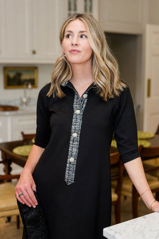 Penny Dress in Black Ponte