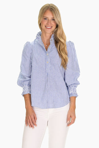 Percy Popover in Navy & White Stripe