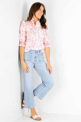 Percy Popover in Pink Floral Toile