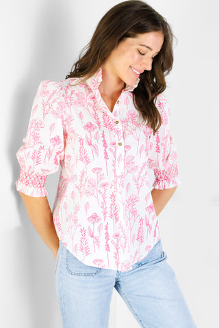 Percy Popover in Pink Floral Toile