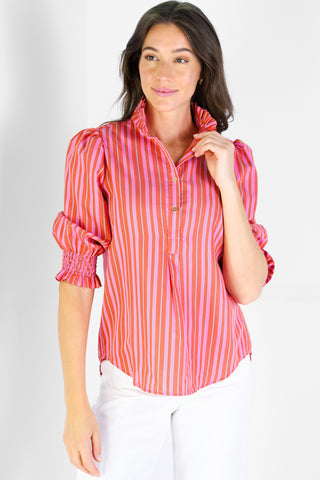 Percy Popover in Red & Pink Stripe