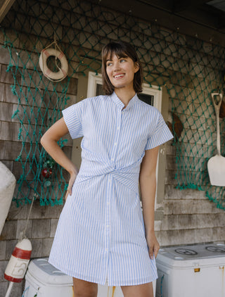 Phoebe Dress in Seaside Stripe