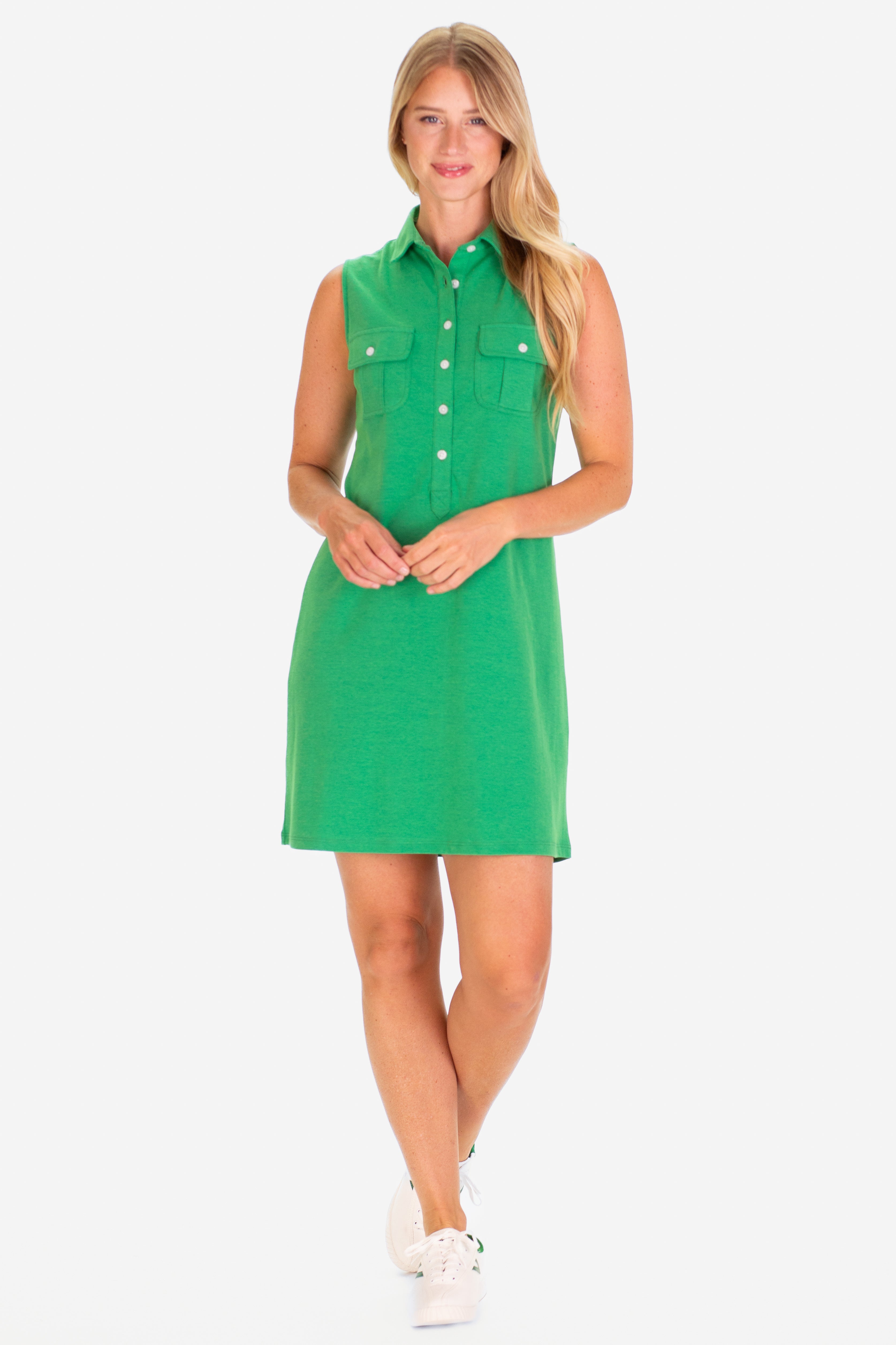 The Pique Opal Dress in Grass Green XS The Pique Opal Dress in Grass Green XS