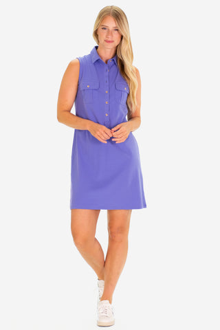 The Pique Opal Dress in Periwinkle