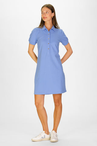 Palmer Polo Dress in Cornflower Blue