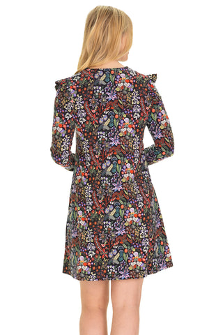 Rebecca Ruffle Dress in Winter Garden