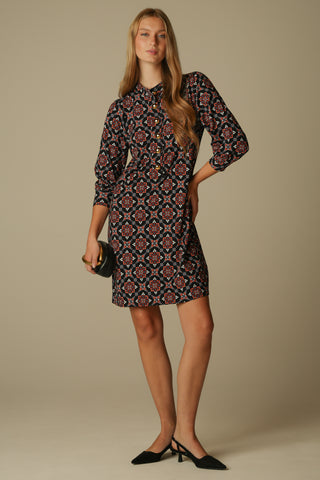 Ruth Dress in Scarlet Lattice