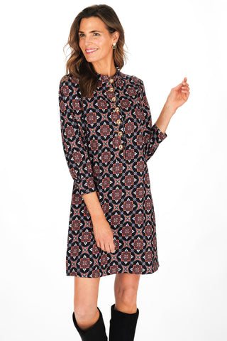 Ruth Dress in Scarlet Lattice