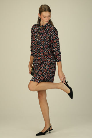Ruth Dress in Scarlet Lattice
