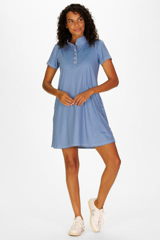 Sammi Dress in Navy Gingham