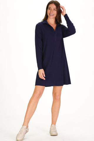 Shea Polo Dress in Navy SuperSoft