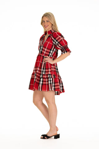 Skye Dress in Red Plaid