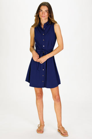 Sleeveless Camila Dress in Navy