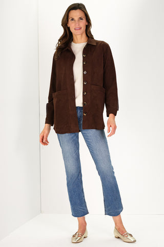 Suede Charity Coat in Chicory