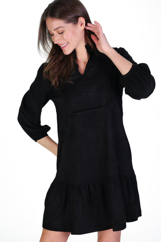 Suede Katie Dress in Black