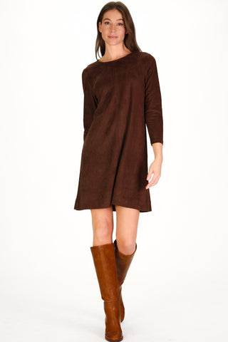Suede Liberty Dress in Chicory