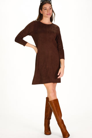 Suede Liberty Dress in Chicory