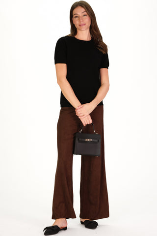 Suede Sasha Pant in Chicory