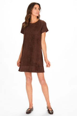 Tallie Dress in Chicory Suede