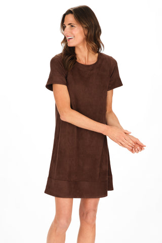 Tallie Dress in Chicory Suede