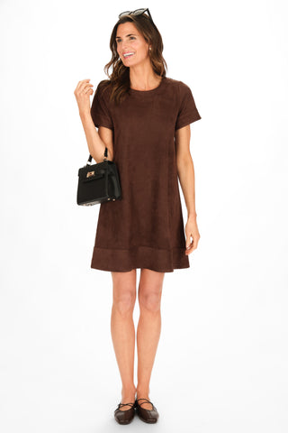 Tallie Dress in Chicory Suede