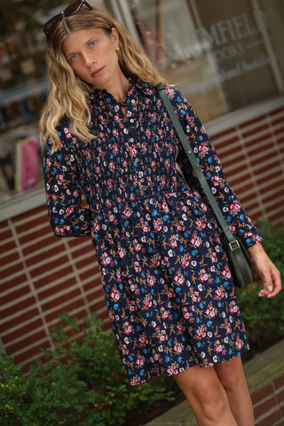 Sutton Dress in Navy Floral