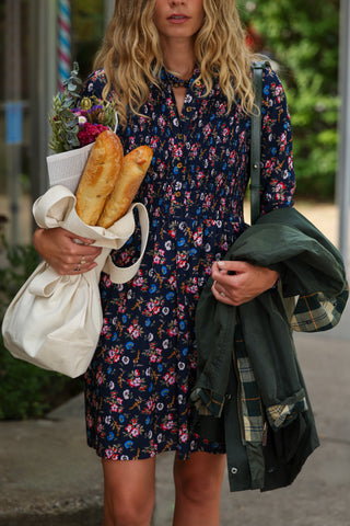 Sutton Dress in Navy Floral