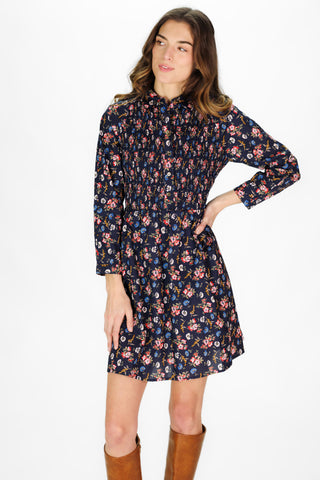 Sutton Dress in Navy Floral