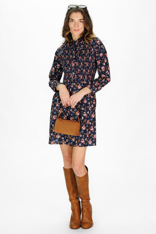 Sutton Dress in Navy Floral