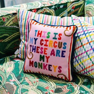 This is My Circus Needlepoint Pillow