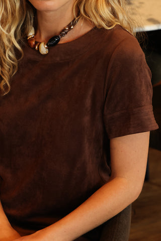 Tallie Dress in Chicory Suede