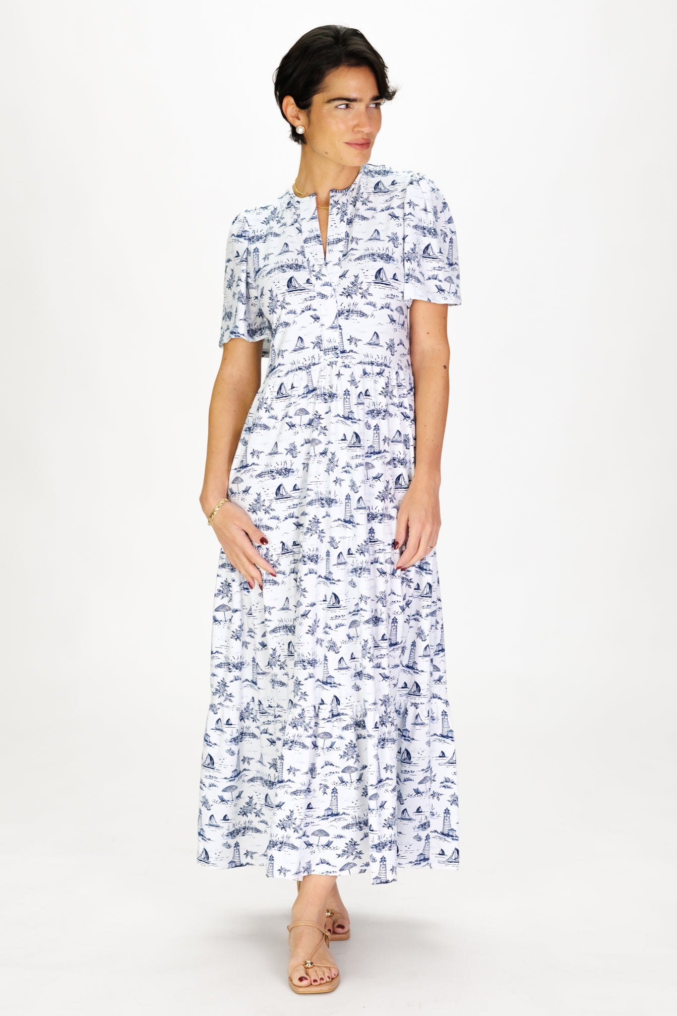 blue and white toile dress & Mini - All Dresses Imported. Blue Toile Mini Wells Dress