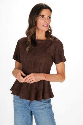 Tate Top in Chicory Suede