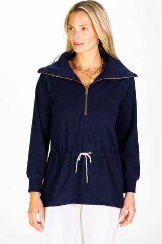 Terra Quarter Zip in Navy SuperSoft