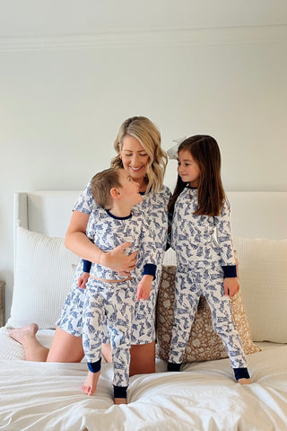The Elliot Pajama Set in Bunny Print