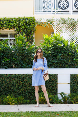 Tilda Dress in Dazzling Blue Stripe