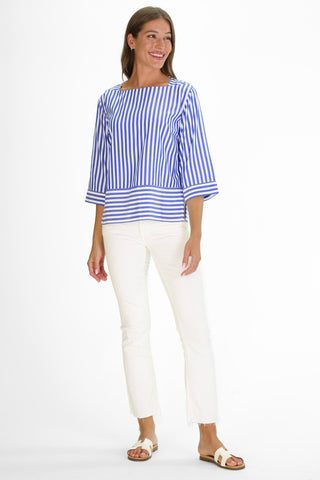 Tilda Top in Dazzling Blue Stripe