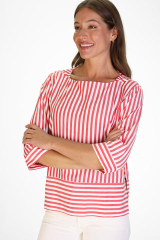 Tilda Top in Red Stripe