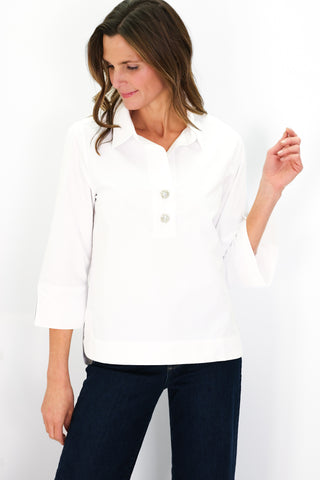 Toni Top in White Oxford