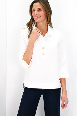 Toni Top in White Oxford