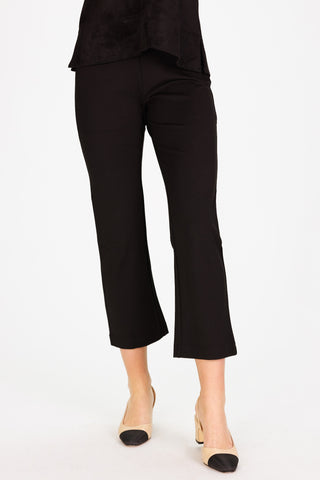 Traveling Pant in Black Stretch Ponte