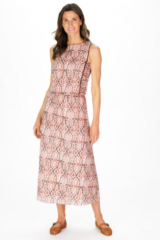 Troye Top in Terracotta Vines