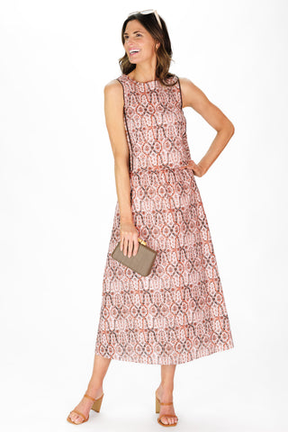 Troye Top in Terracotta Vines