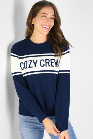 Duffield Lane x Northern Classics Cozy Crew Neck Sweater in Navy