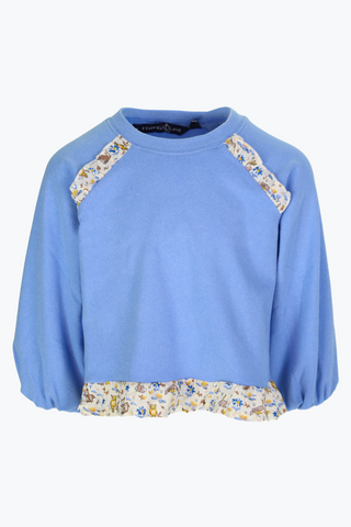 Girls Deena Pullover in Bluebird Blue Supersoft